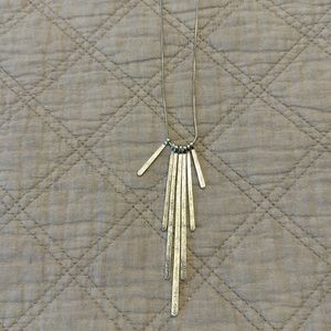 Long silver necklace